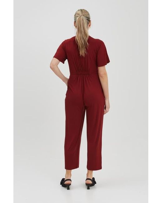 Nom Maternity Red Lucia Jumpsuit