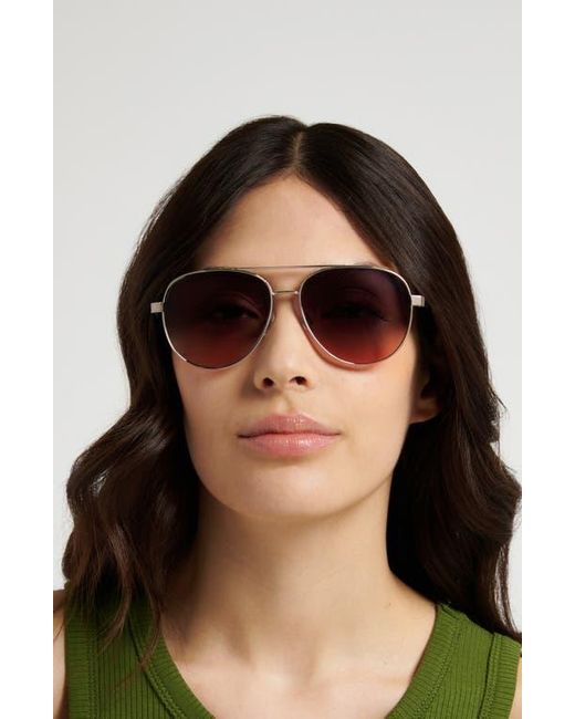 Fossil Pink 58Mm Gradient Pilot Sunglasses