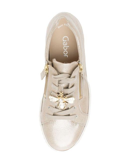 Gabor White Bee Platform Sneaker