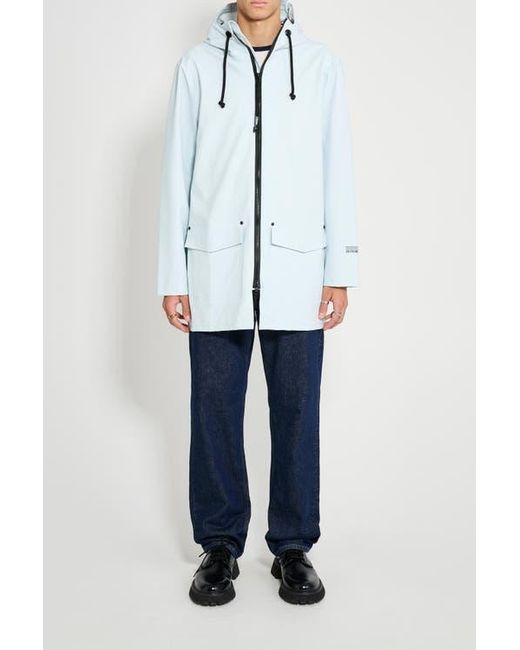 Stutterheim White Stockholm Patch Matte Raincoat