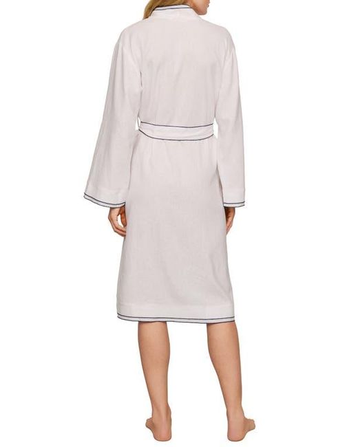 Eberjey White Linen Blend Robe