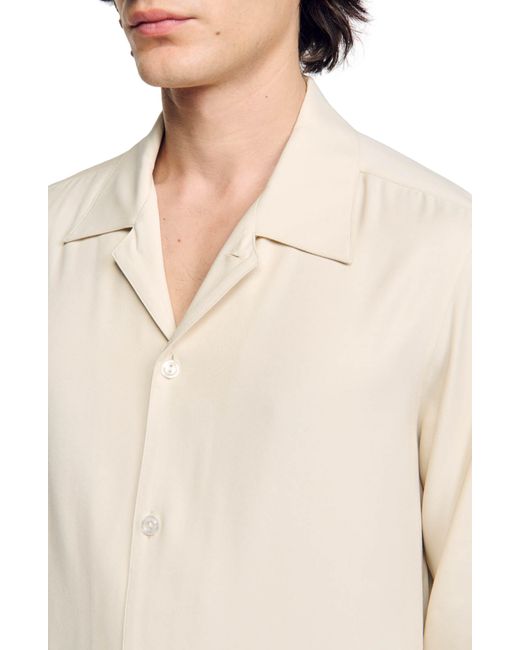 Sandro White Requin Button-up Shirt for men