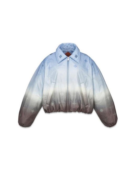 MCM Blue Gradation Monogram Ripstop Nylon Jacket