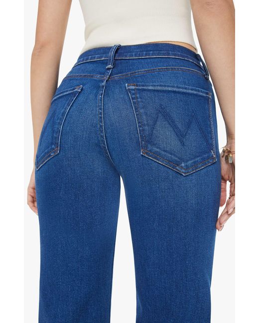 Mother Blue The Rambler Ankle Wide Leg Jeans