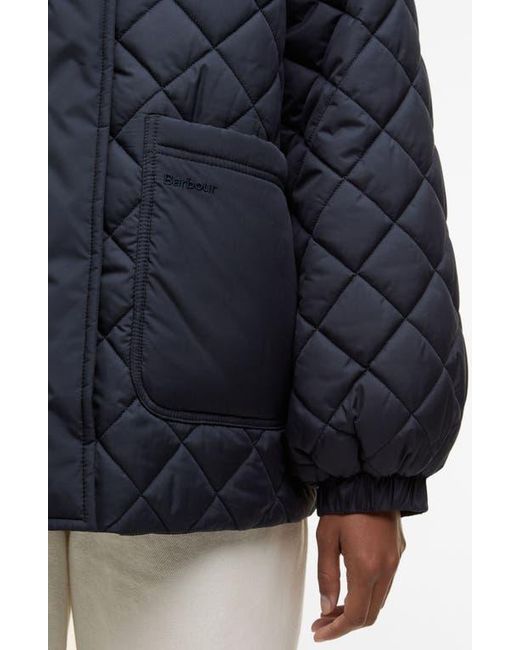 Barbour Blue Laoise Diamond Quilted Jacket