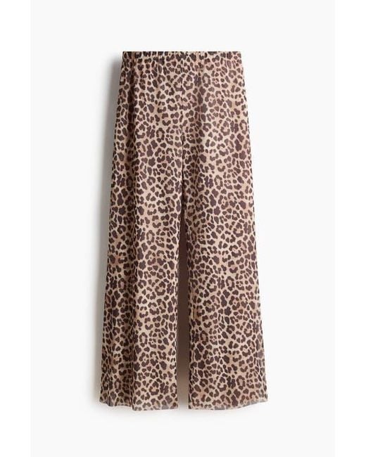 H&M Brown Mesh Pull-On Trousers