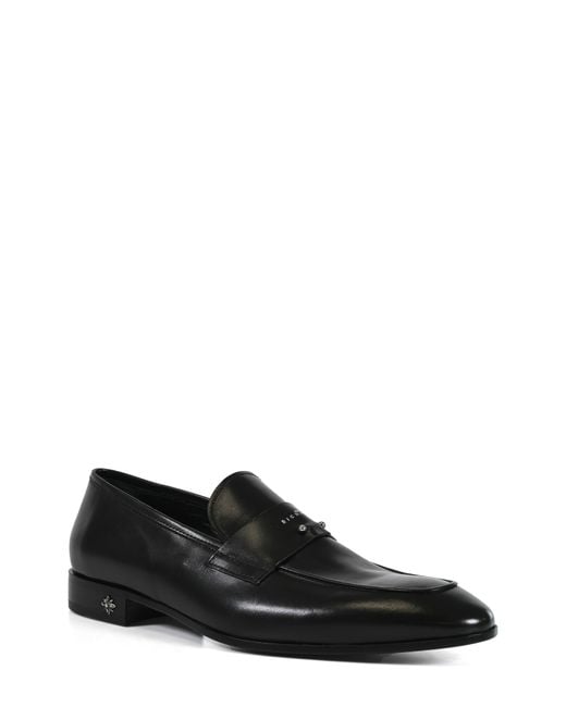 John Richmond Black Logo Embossed Loafer for men