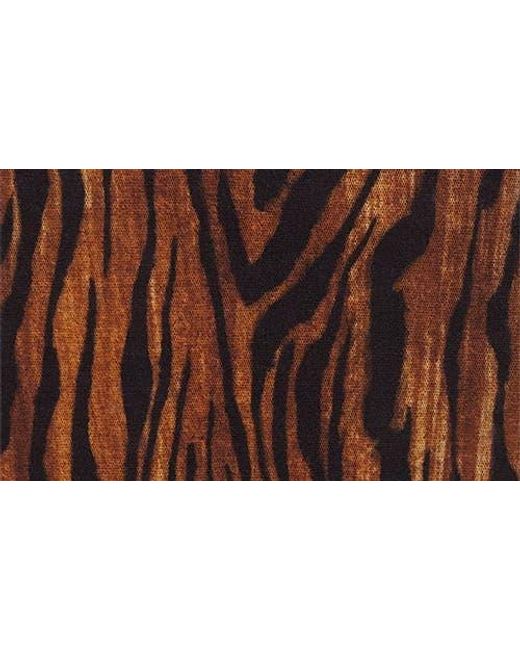 Jean Paul Gaultier Brown Double Layer Wood Print Mesh Midi Skirt