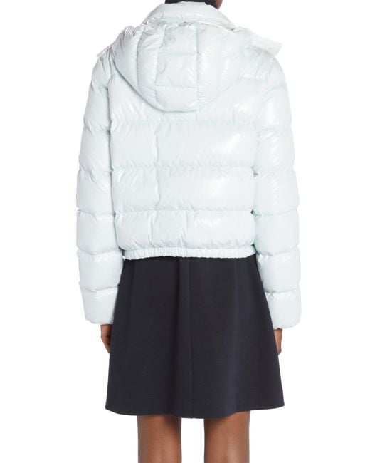 Moncler Blue Andro Hooded Down Puffer Jacket