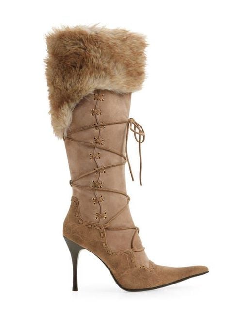 Jeffrey Campbell White Verbier Knee High Boot