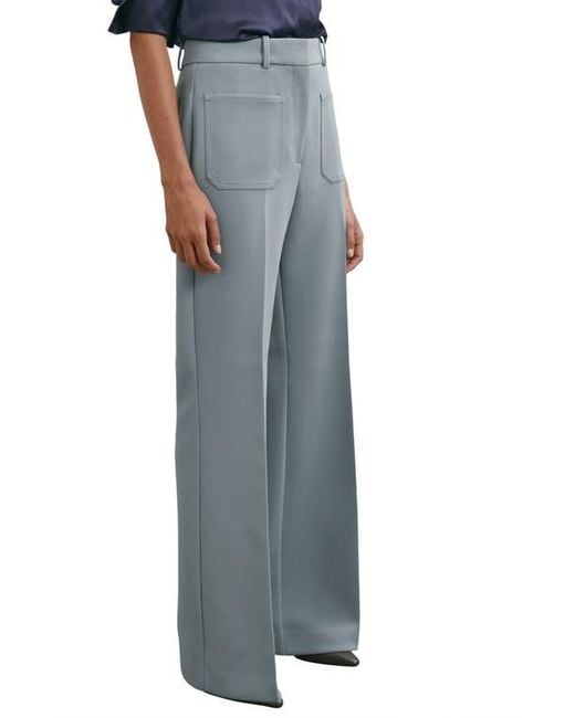 Reiss Blue Priya Flared Pants