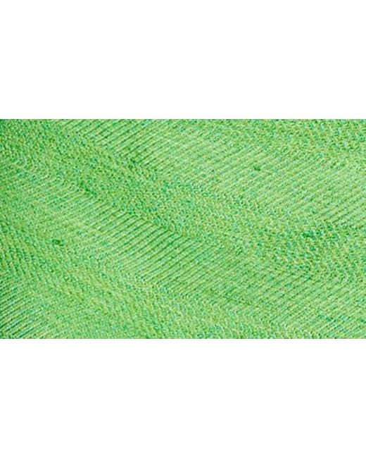 Smythe Green Faux Double Breasted Three Quarter Sleeve Linen & Silk Blazer