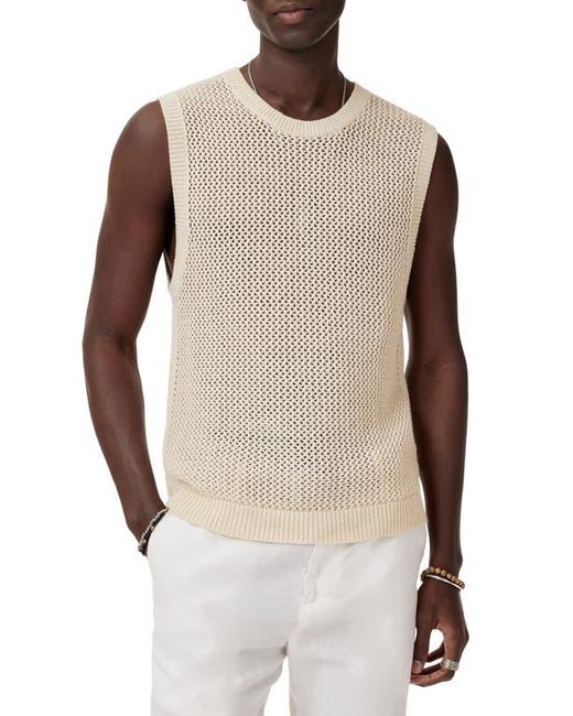 John Varvatos Natural Augusto Chunky Wool & Linen Sweater Vest for men