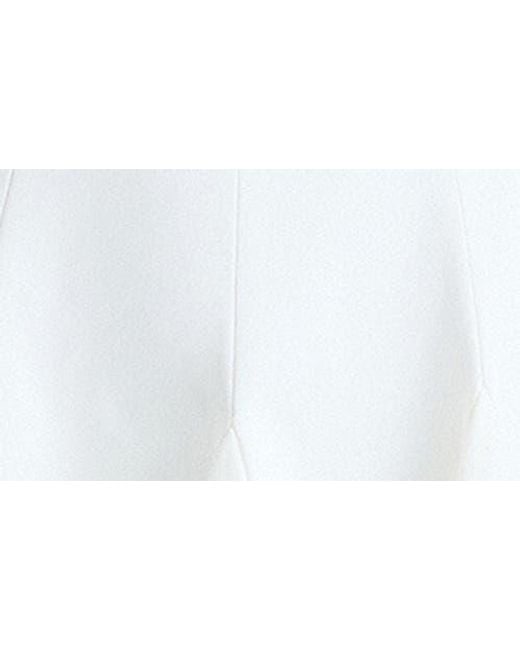 House Of Cb White Raisa Square Neck Twill Midi Dress