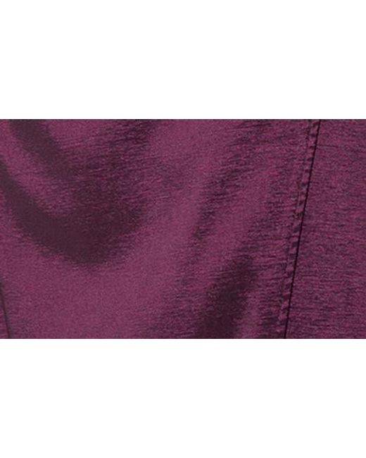 Xscape Evenings Purple Off The Shoulder Taffeta Sheath Gown