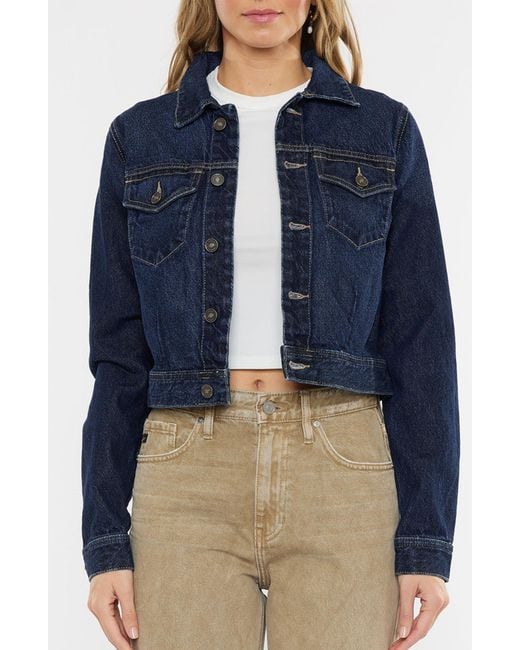 Kancan Blue Westlyn Cropped Jacket