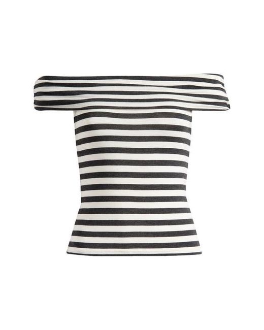 BDG Blue Stripe Off The Shoulder Top