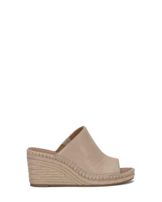 Lucky Brand Brown Cabriah Espadrille Platform Wedge Slide Sandal