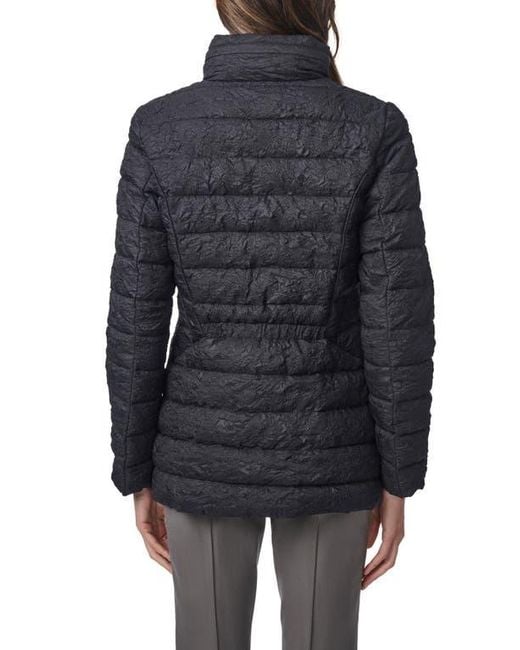 Bernardo Black Jacquard Puffer Jacket