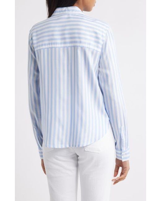 Beach Lunch Lounge Blue Fallon Crop Button-Up Shirt
