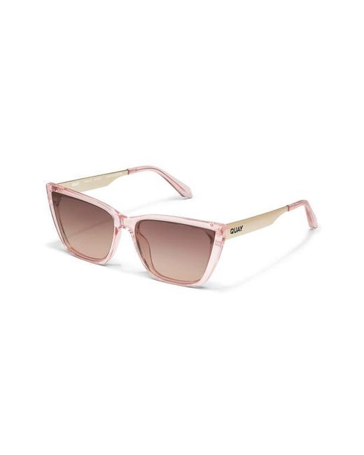 Quay Call The Shots 54Mm Gradient Cat Eye Sunglasses in Pink  display picture 3