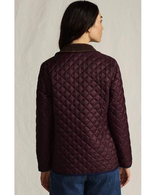 Lands' End Blue Reversible Barn Quilted Jacket