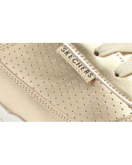 Skechers Natural Uno Metallixs Wedge Sneaker