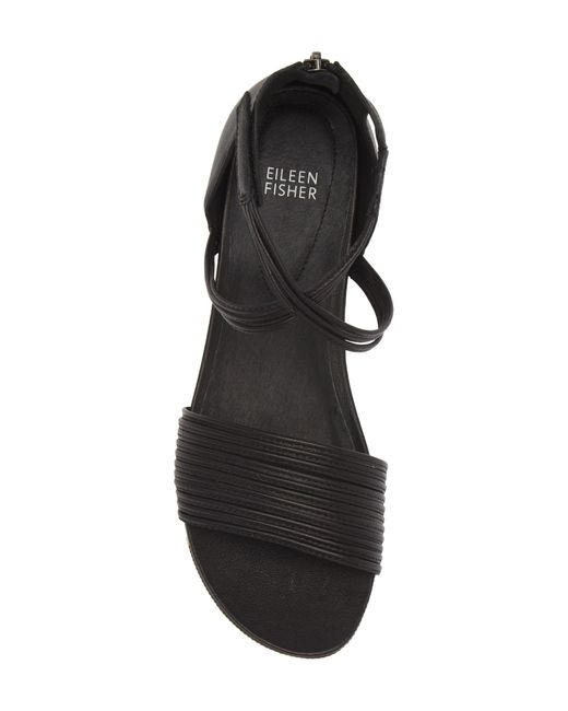 Eileen Fisher Black Shae Strappy Sandal