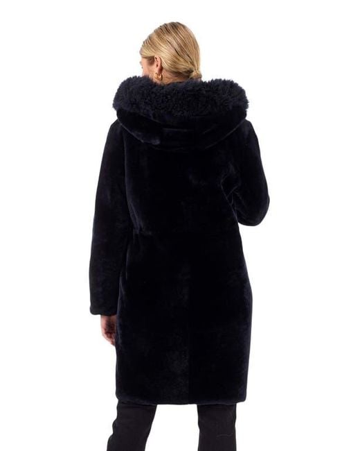 Gorski Black Reversible Shearling Parka With Trim