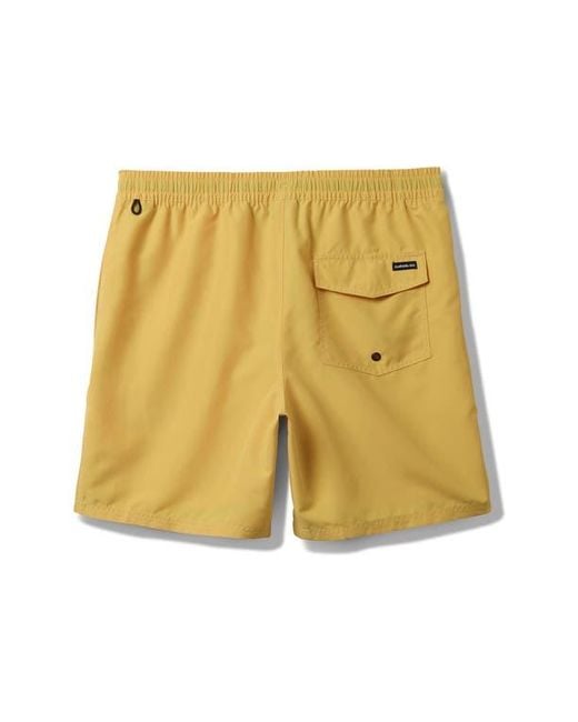 Quiksilver Yellow Everyday Volley 15-Inch Swim Trunks for men