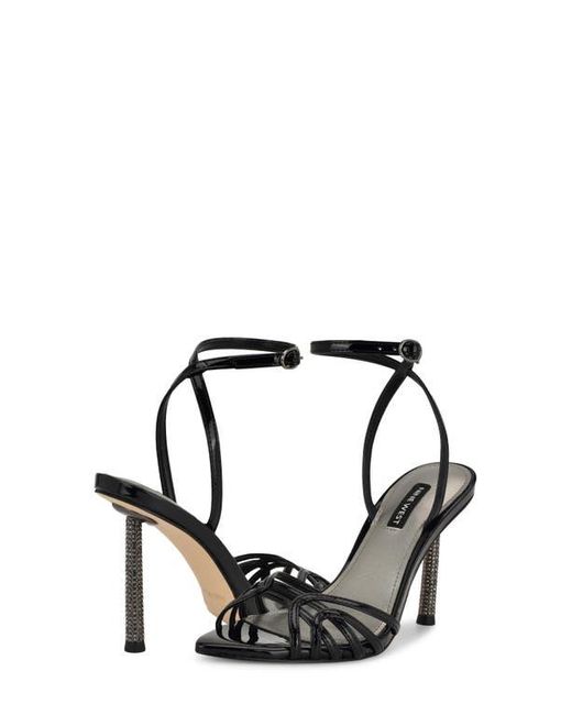 Nine West Black Paxal Ankle Strap Pointed Toe Sandal