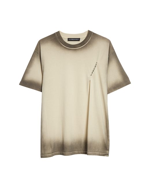 Y. Project Natural Pinched Logo Cotton T-shirt for men