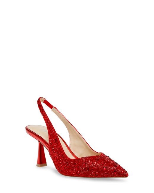 Betsey Johnson Red Clark Slingback Pointed Toe Pump