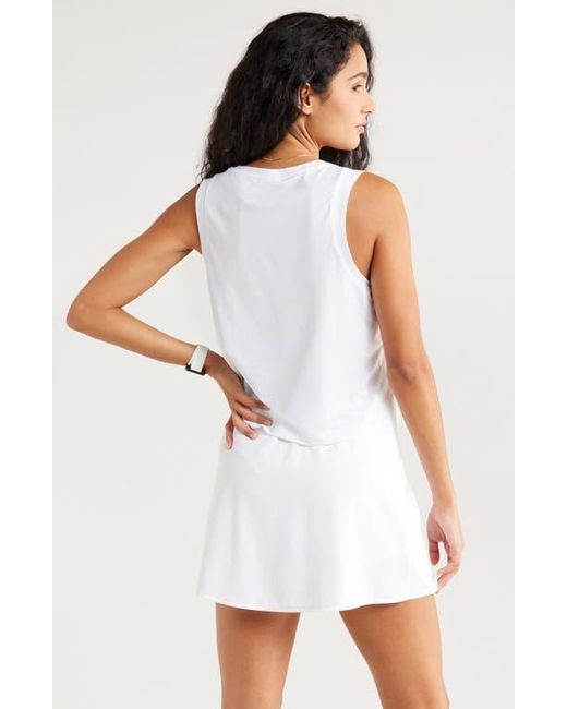 Recess x Zella White Smash Hit Mesh Tank