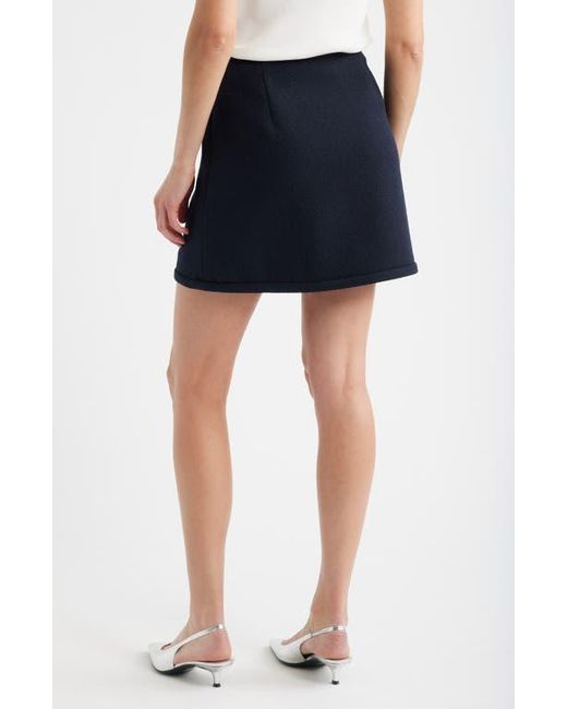 Theory Blue Tweed Miniskirt