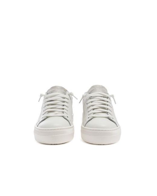 P448 White Thea Platform Sneaker