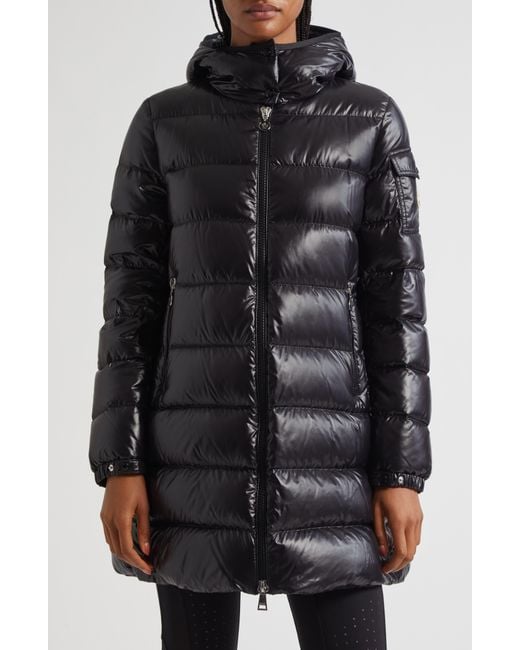Moncler Black Courcelles Down Hooded Coat