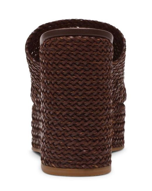 Steve Madden Brown Cassi Platform Wedge Slide Sandal