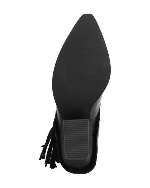MIA Black Deston Pointed Toe Western Boot