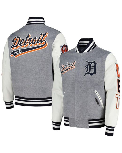 Pro Standard Detroit Tigers Script Tail Wool Full-zip Varity Jacket At ...