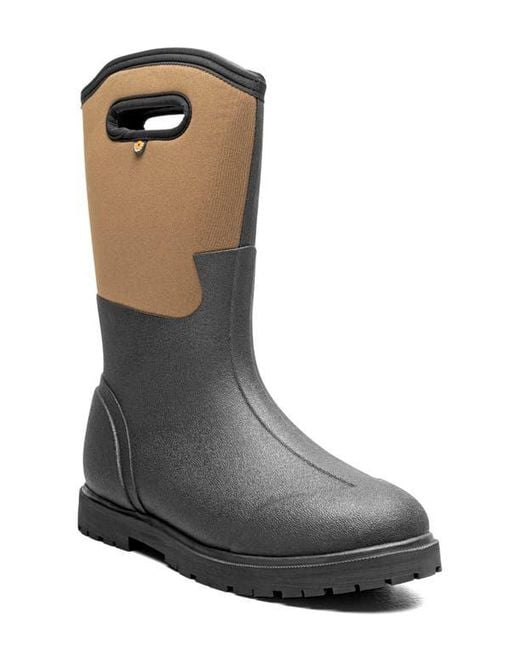 Bogs Black Roper Waterproof Rain Boot for men
