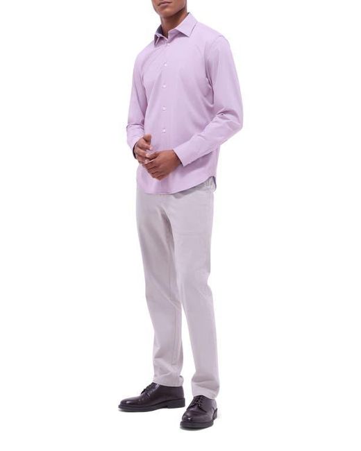 Bugatchi Purple Jimmy Ooohcotton Solid Button-Up Shirt for men
