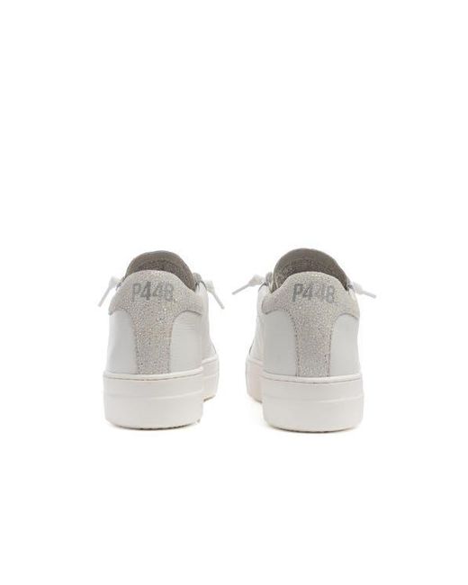 P448 White Thea Platform Sneaker