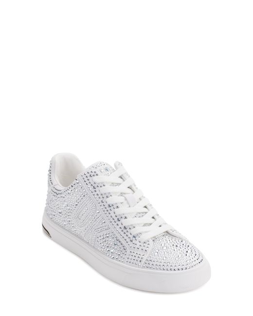 DKNY White Embellished Sneaker