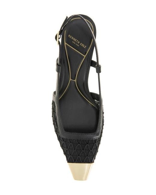 Kenneth Cole Blue Maxine Kitten Heel Slingback Pump