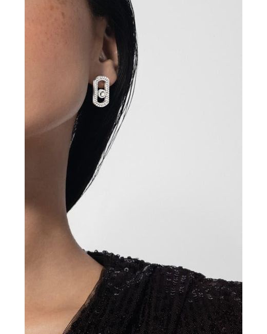 Messika Metallic So Move Diamond Pavé 18K Earrings