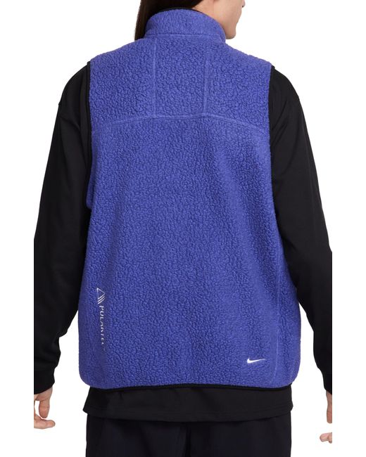 Nike Blue Acg Arctic Wolf High Pile Fleece Vest for men
