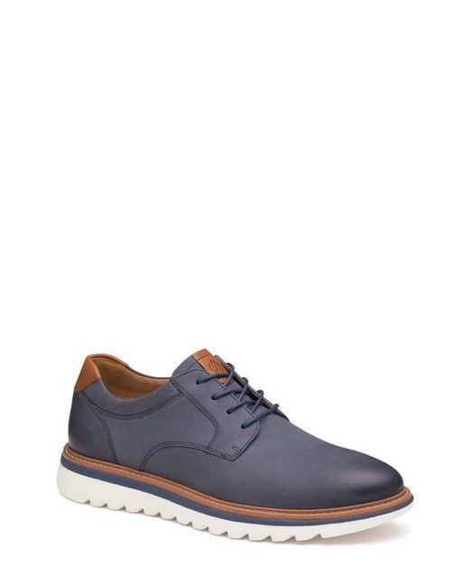 Johnston & Murphy Blue Braydon Plain Toe Derby for men