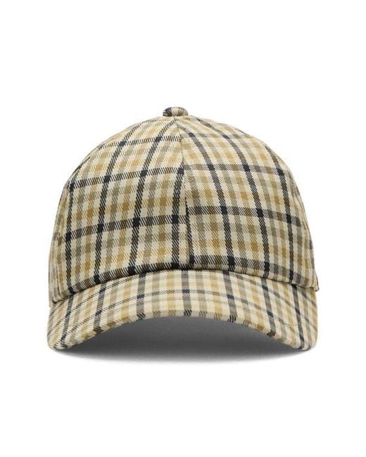 Mango Metallic Check Cap for men