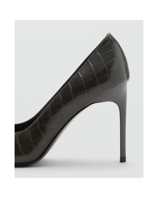 Mango Black Pointed Toe Pump
